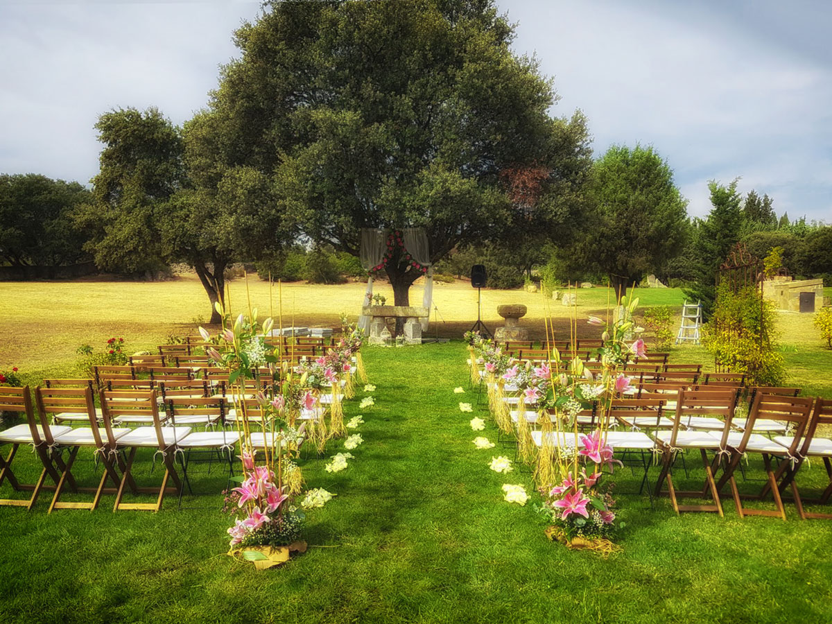 ceremonias rusticas para bodas en Madrid en Jardin de la Vereda